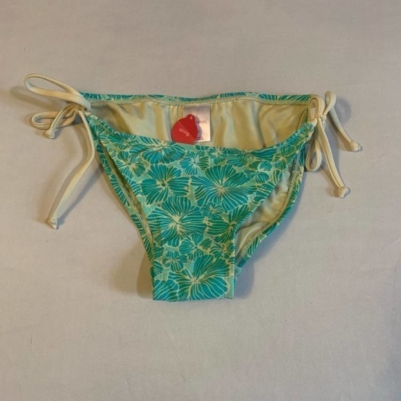 Xhilaration Swim Xhilaration Blue Floral String Bikini Bottom S